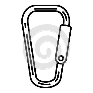 Hiking carabine icon, outline style photo