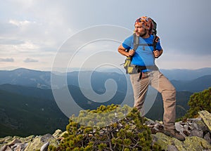 Hiking in Carpathian mountains