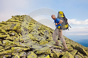 Hiking in Carpathian mountains