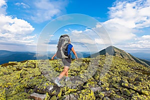 Hiking in Carpathian mountains