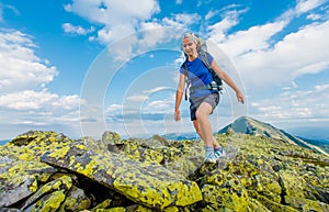 Hiking in Carpathian mountains