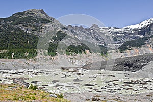 Hiking close to the glacier. Adventure in San Carlos de Barilochein close to RÃ­o Negro, Argentina. Beautiful landscapes around t