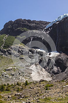 Hiking close to the glacier. Adventure in San Carlos de Barilochein close to RÃ­o Negro, Argentina. Beautiful landscapes around t