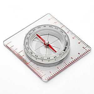 Hiking compass with clear baseplate