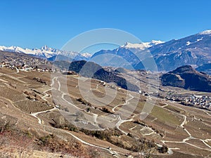 Hiking in Conthey, Valais, Switzerland