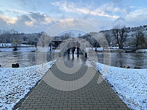 Hiking at danube in Sigmaringen