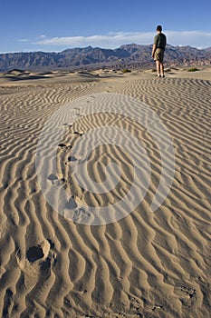 Hiking in Death Valley Dunes