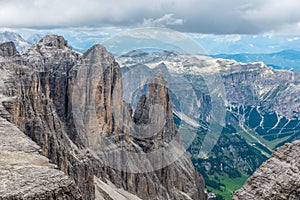 Hiking in the dolomites of Italy - Piz Boe
