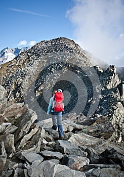 Hiking on eggishorn