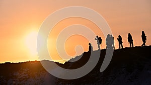 Hiking ends at the sunset