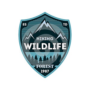 Hiking expedition vintage isolated badge