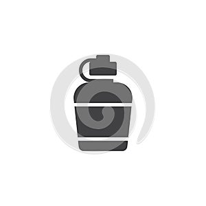 Hiking flask vector icon