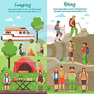 Hiking Group Vertical Banners