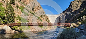 Hiking with Gunnison River views near Morrow Point Dam Cimarron Colorado