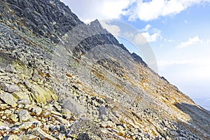 Hiking in High Tatras Mountains Vysoke Tatry, Slovakia