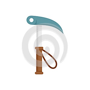 Hiking ice pick icon flat isolated vector