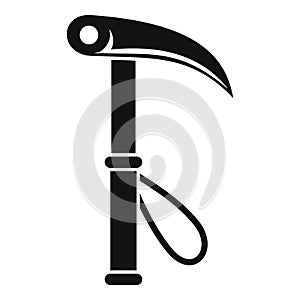 Hiking ice pick icon, simple style