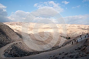 Hiking in judean desert