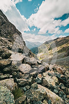 hiking in kyrgyzstan on the way to ala kul lake