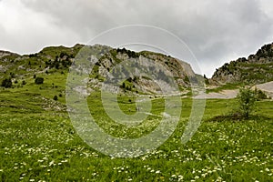 Hiking landscape in the vercors