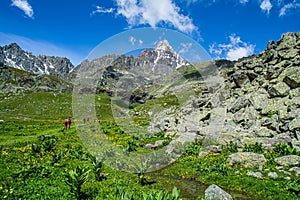 Hiking in the Monviso valleys between streams, waterfalls and flowery pastures