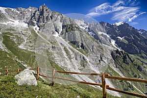 Hiking in the Mony Blanc area, summer time