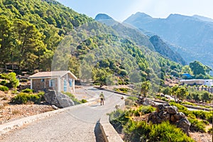 Hiking in Morocco`s Rif Mountains under Chefchaouen city, Morocco, Africa