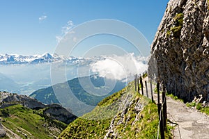 Hiking on Mount Pilatus