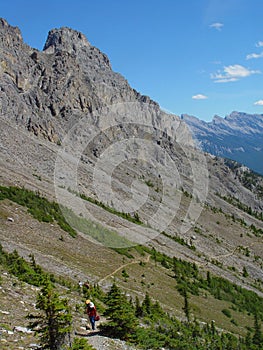 Hiking in the mountains photo