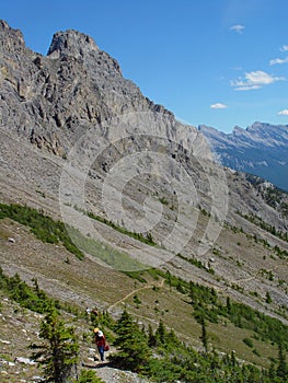 Hiking in the mountains