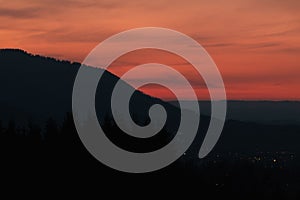 Beautiful Sunset in the mountains