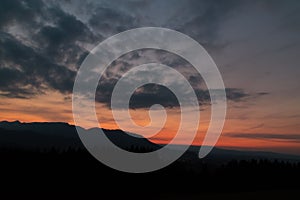 Beautiful Sunset in the mountains