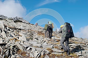 Hiking in the mountains