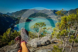 Hiking Mt. Chief in five finger shoes, Squamish, Canada