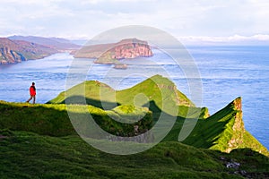 Hiking in Mykines, Faroe Islands