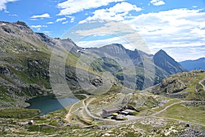 Hiking in MÃ¶lltaler Glacier area, high mountains, glacier, waterdams and cows on pastures