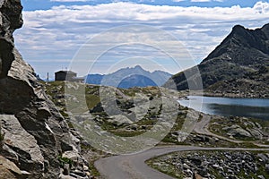 Hiking in MÃ¶lltaler Glacier area, high mountains, glacier, waterdams and cows on pastures