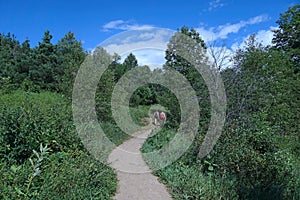 Hiking in a nature preserve