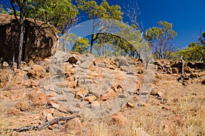 Hiking in the Outback, Queensland, Australia photo