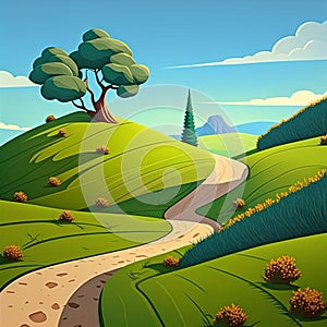 A Hiking Path on a Hill