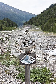 Hiking path in Koednitz Valley, Austria