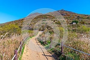 Hiking path leading to the top of Mudeungsan mountain near Gwangju, Republic of Korea