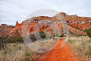 Hiking path in Palo Duro Canyon Texas photo