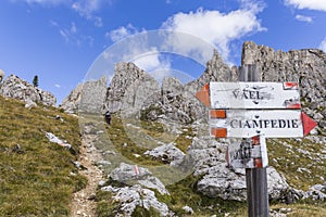 Hiking path in Mountains