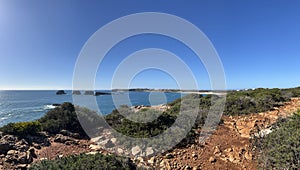 Hiking path panorama around Sagres