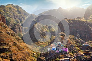 Hiking path in Santo Antao, Cape Verde