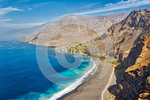 Hiking path in Santo Antao, Cape Verde photo