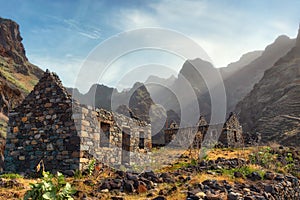 Hiking path in Santo Antao, Cape Verde photo