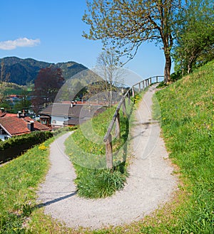 Hiking path Schliersee, bavarian tourist resort