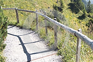 Hiking path on top of the Stanserhorn, Switzerland